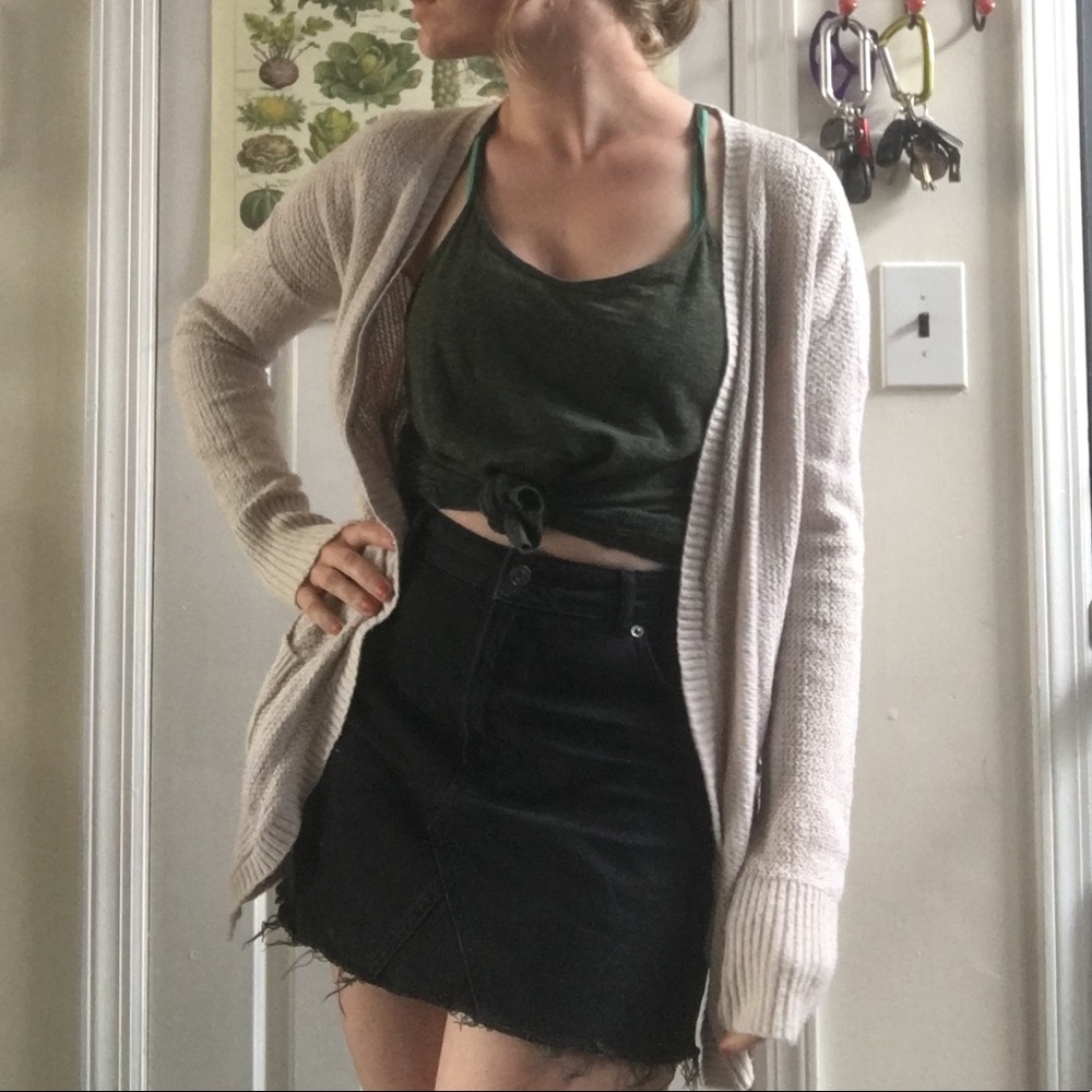Slouchy drop shoulder cardigan
